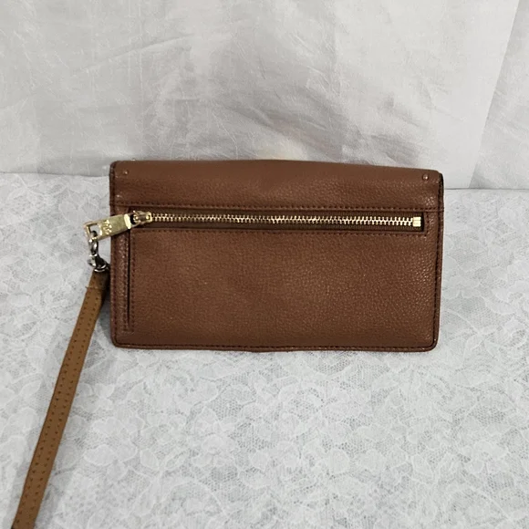 Ralph Lauren Brown Leather Wristlet with Gold Details. #090 - Picture 6 of 6